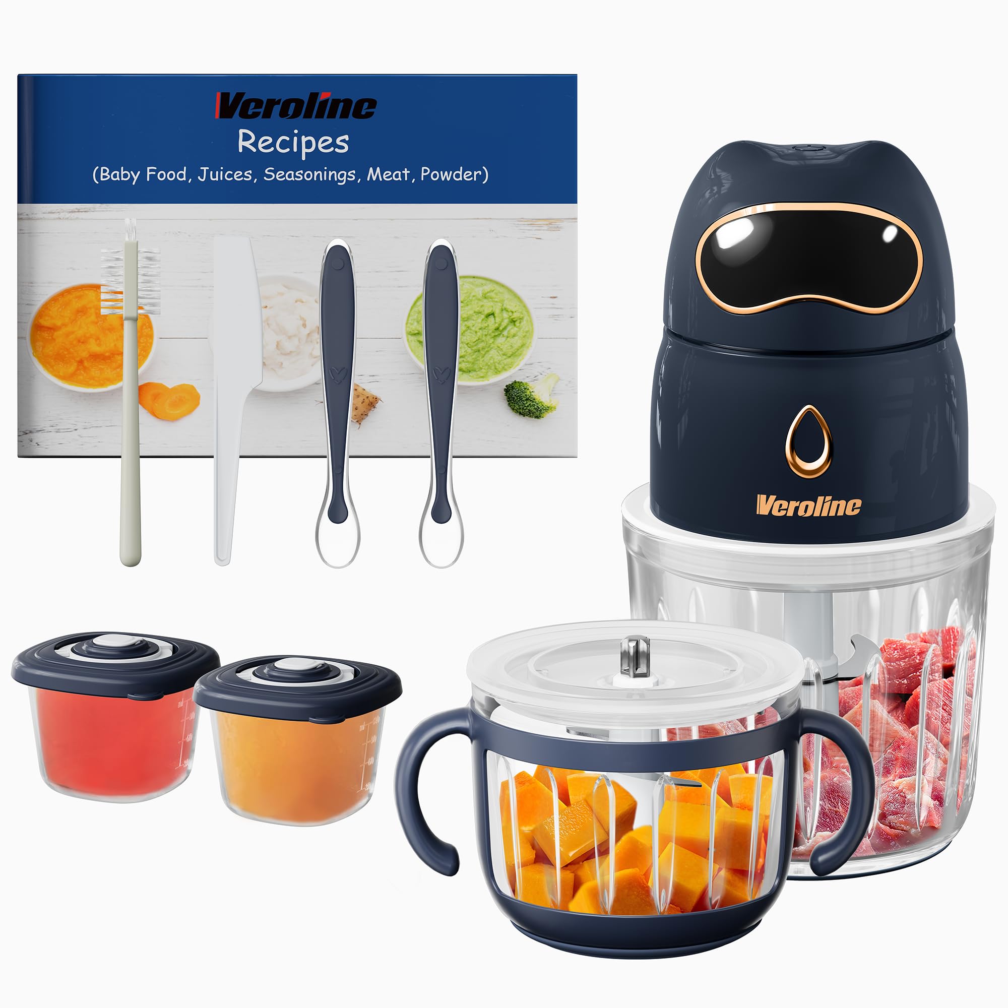 Veroline baby food maker in action for fresh puree at home