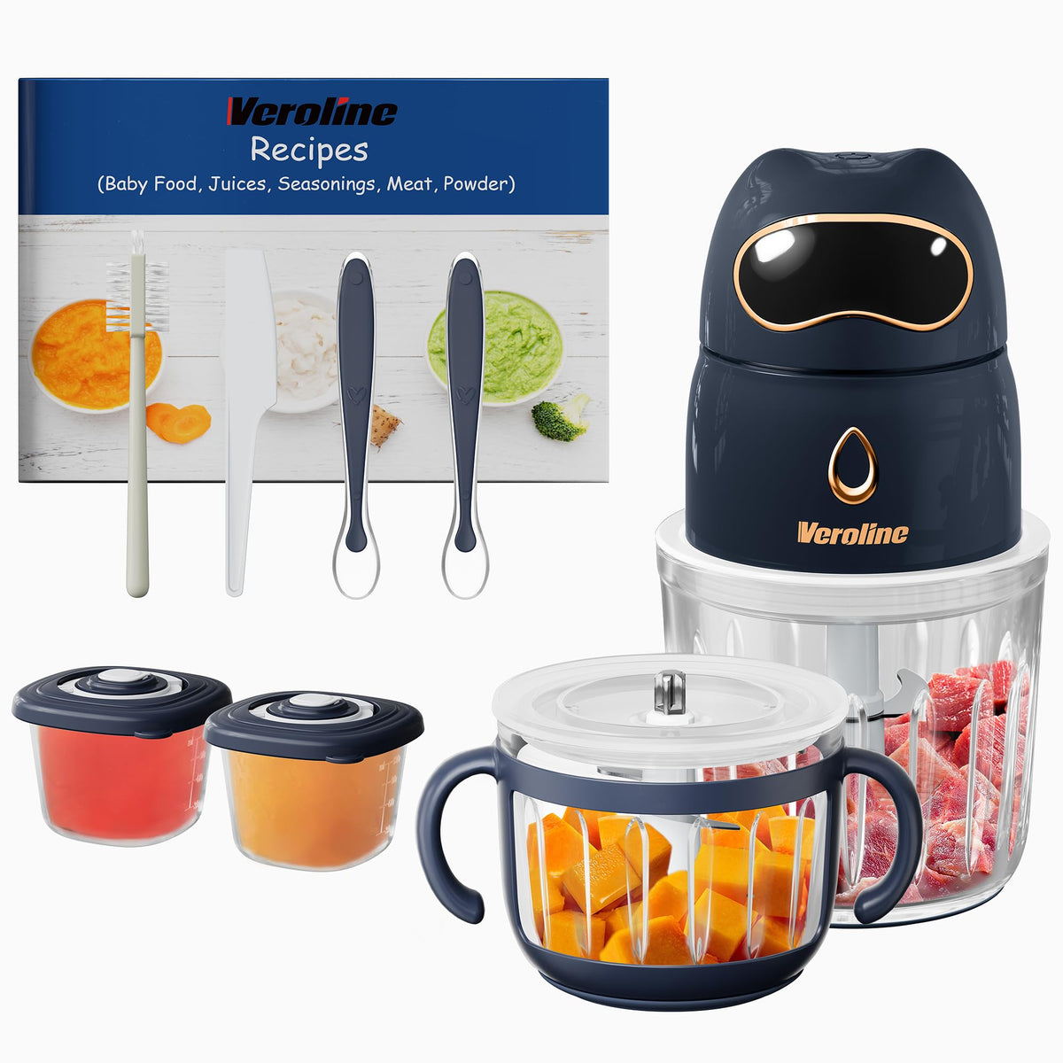 Veroline baby food maker in action for fresh puree at home