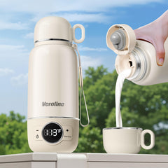 Veroline portable bottle warmer compact design for on-the-go feeding.