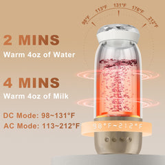 Veroline bottle warmer showcases fast heating to safe temperatures in minutes.