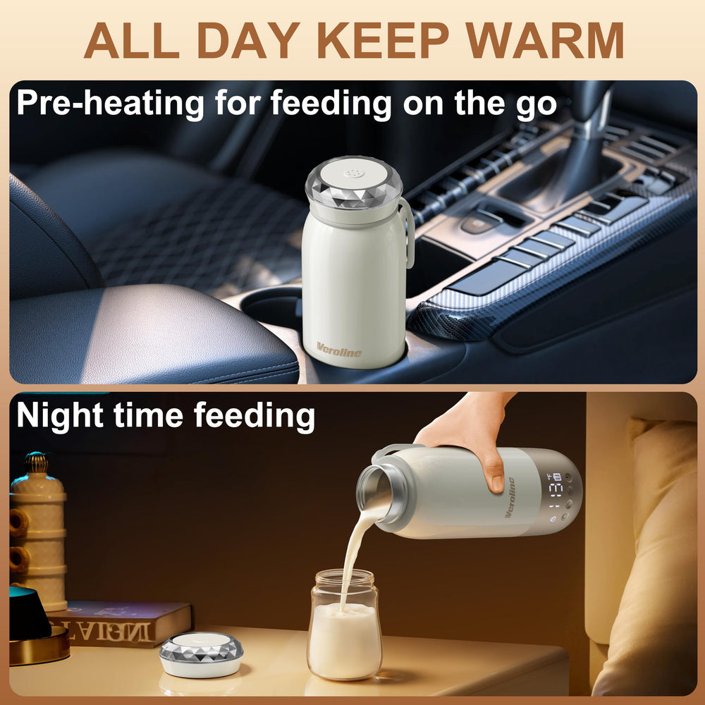 Veroline warmer with 149°F sterilization for quick surface cleaning after use.