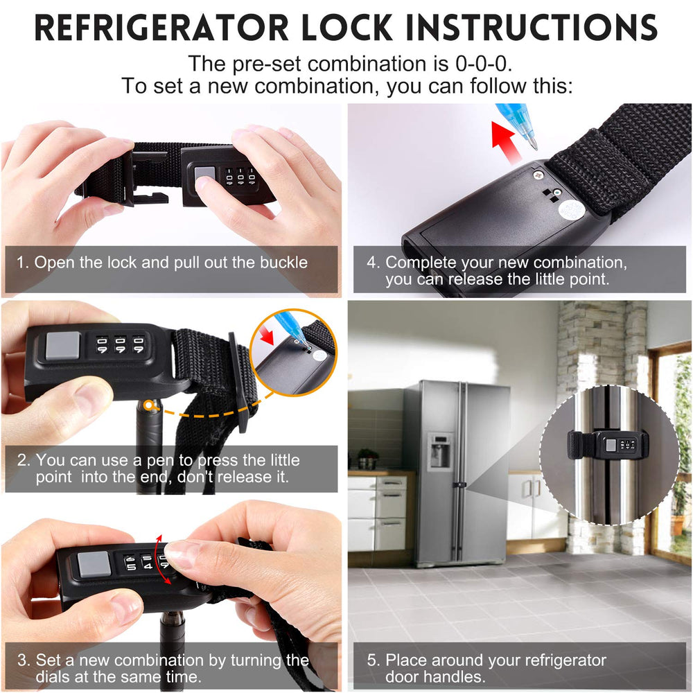 Veronica child safety lock in use on kitchen cabinet keeps hazardous items away