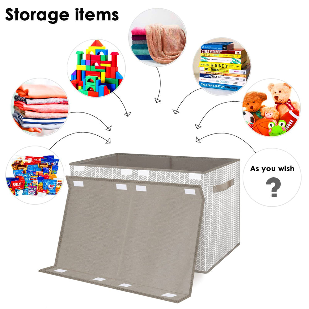 VERONLY Toy Box Chest gray playroom setup fits kid-friendly organization.