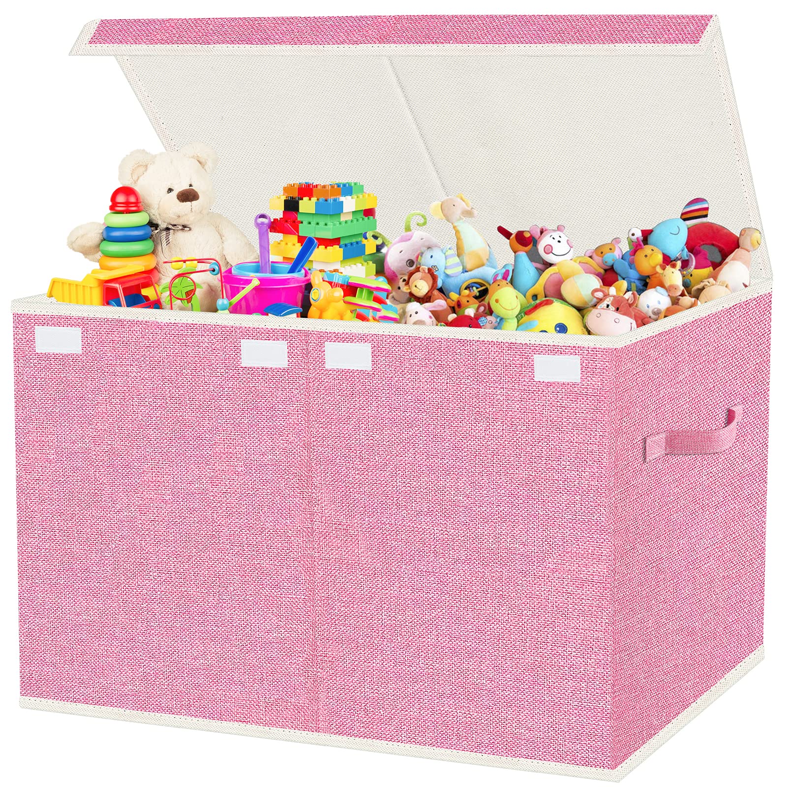 VERONLY large collapsible toy storage box with lid shows 82L capacity for toys and clutter-free space.