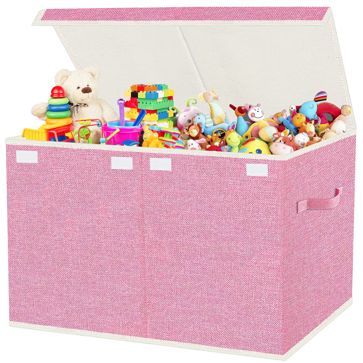 VERONLY large collapsible toy storage box with lid shows 82L capacity for toys and clutter-free space.