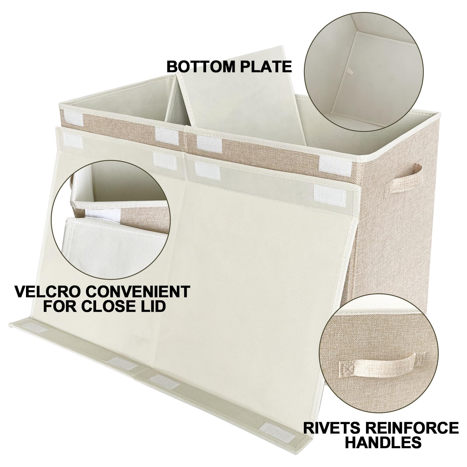 VERONLY large toy box blankets and clothes stored neatly for quick cleanup.