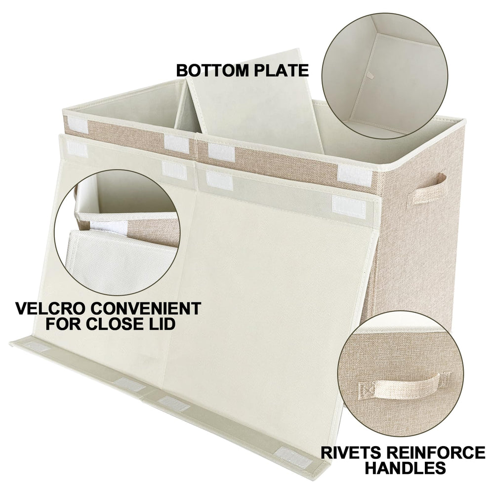 VERONLY large toy box blankets and clothes stored neatly for quick cleanup.