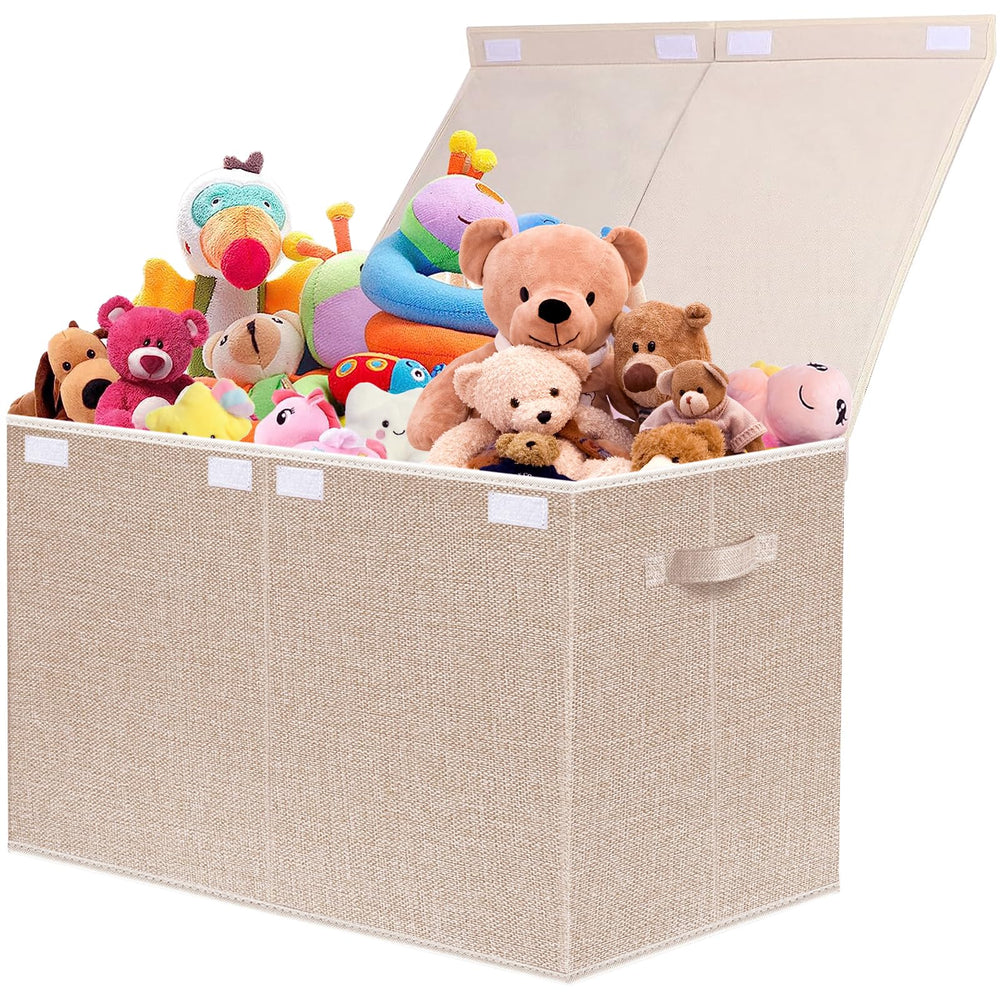 VERONLY large toy box chest with lid on keeps toys organized and tidy.