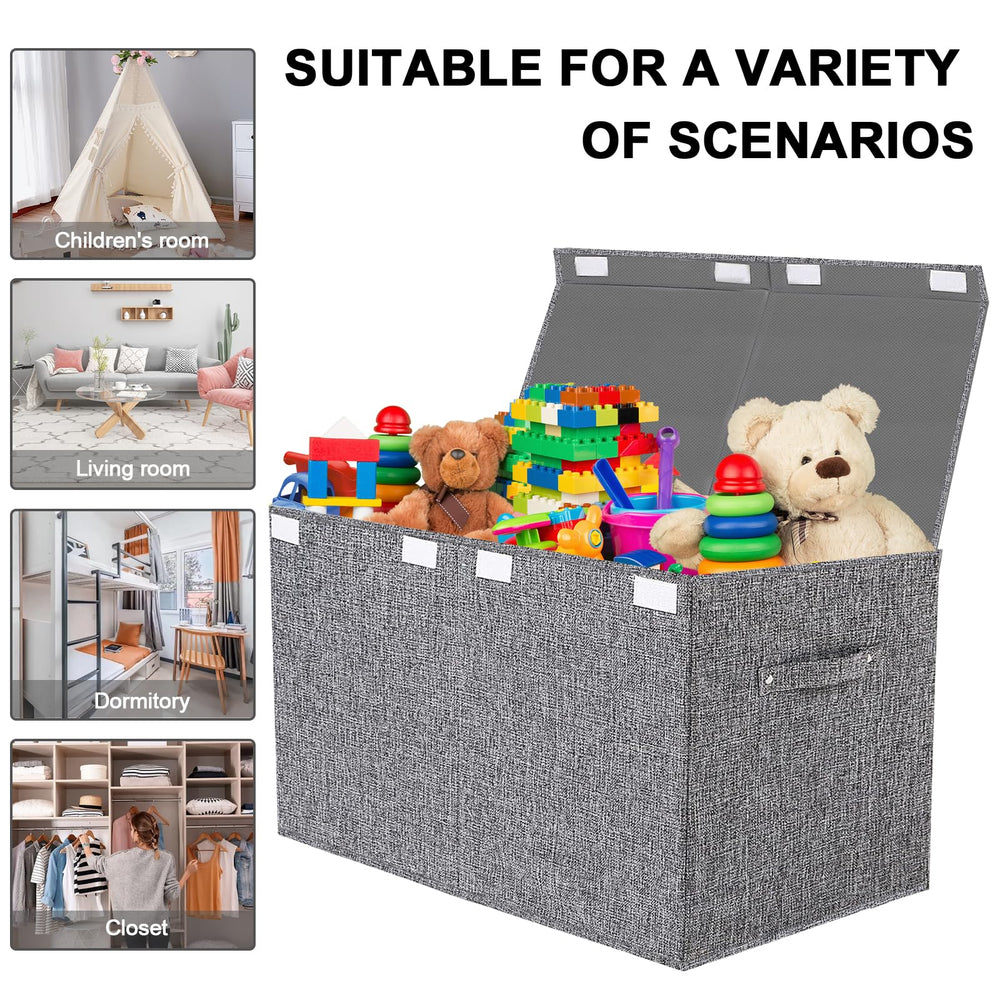 VERONLY Oxford fabric toy bin gray highlights durable construction