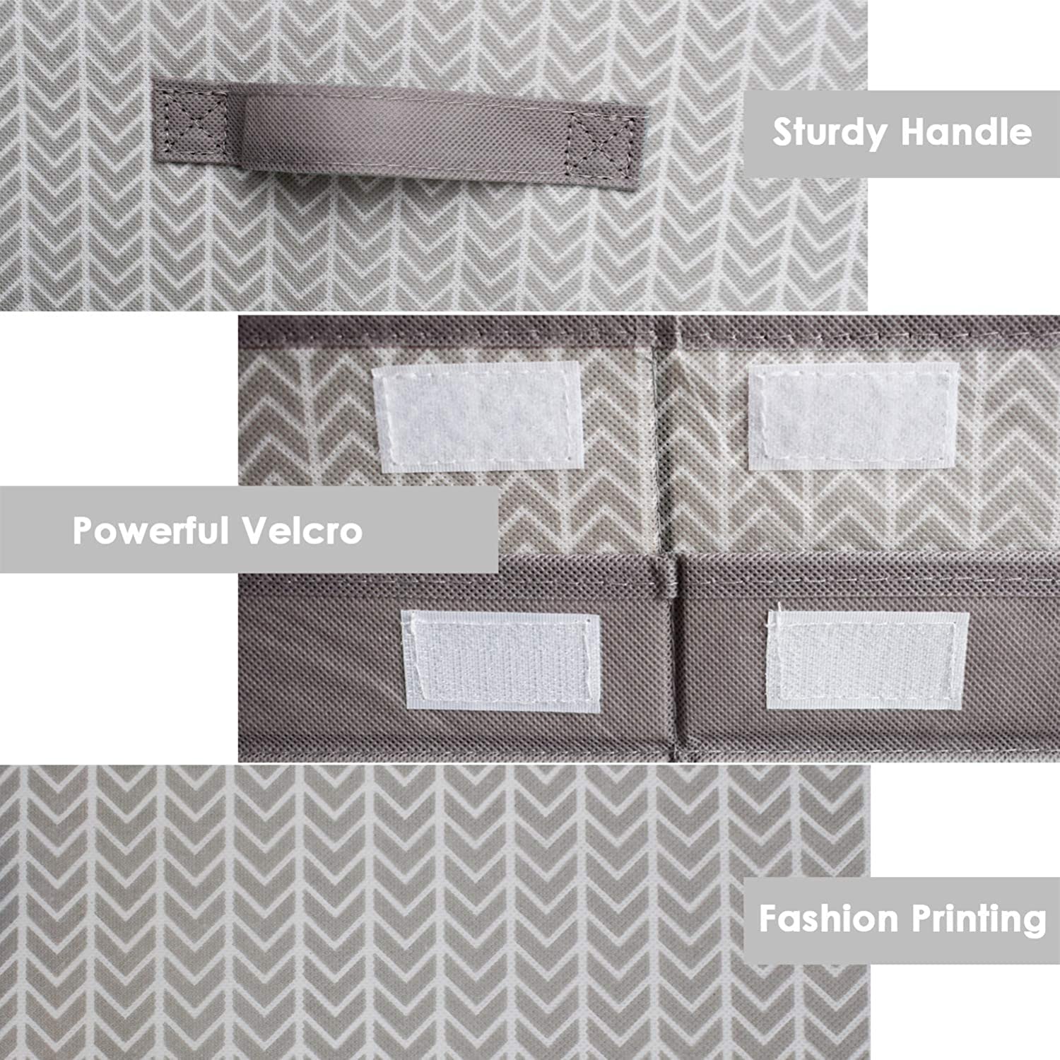 VERONLY Toy Box Chest gray tree-branch pattern lid-closed keeps contents protected and organized.
