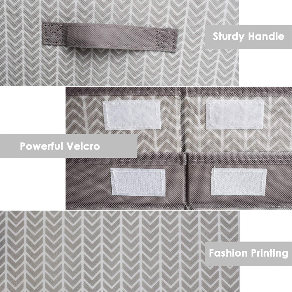 VERONLY Toy Box Chest gray tree-branch pattern lid-closed keeps contents protected and organized.
