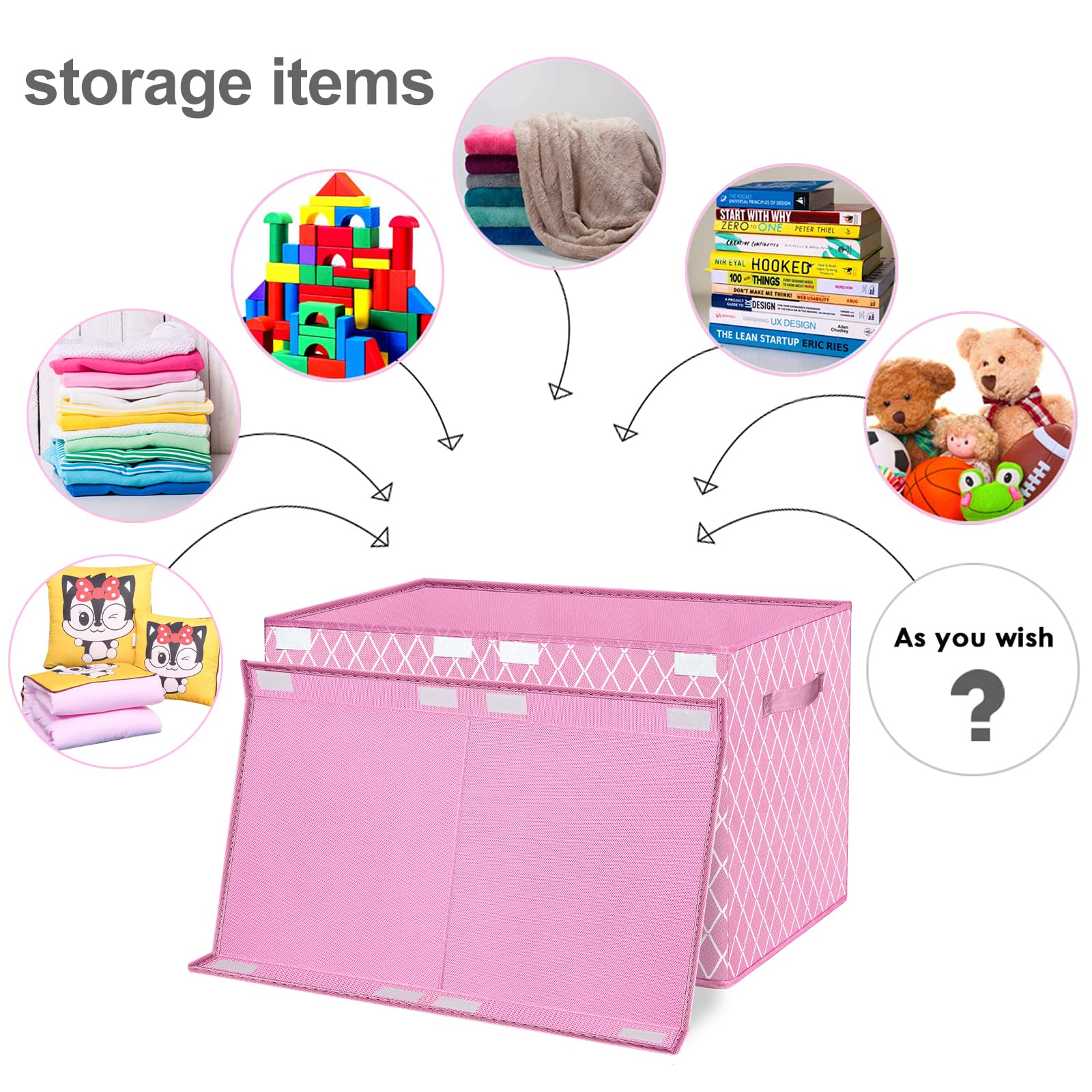 VERONLY toy box inner reinforcement supports sturdiness and long-lasting organization
