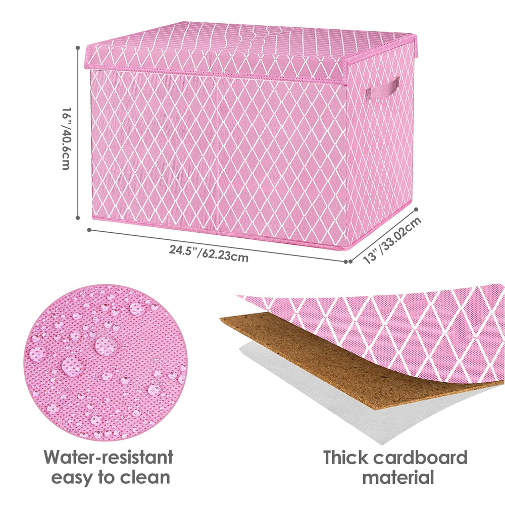 VERONLY large fabric storage bin with sturdy handles for quick clutter pickup