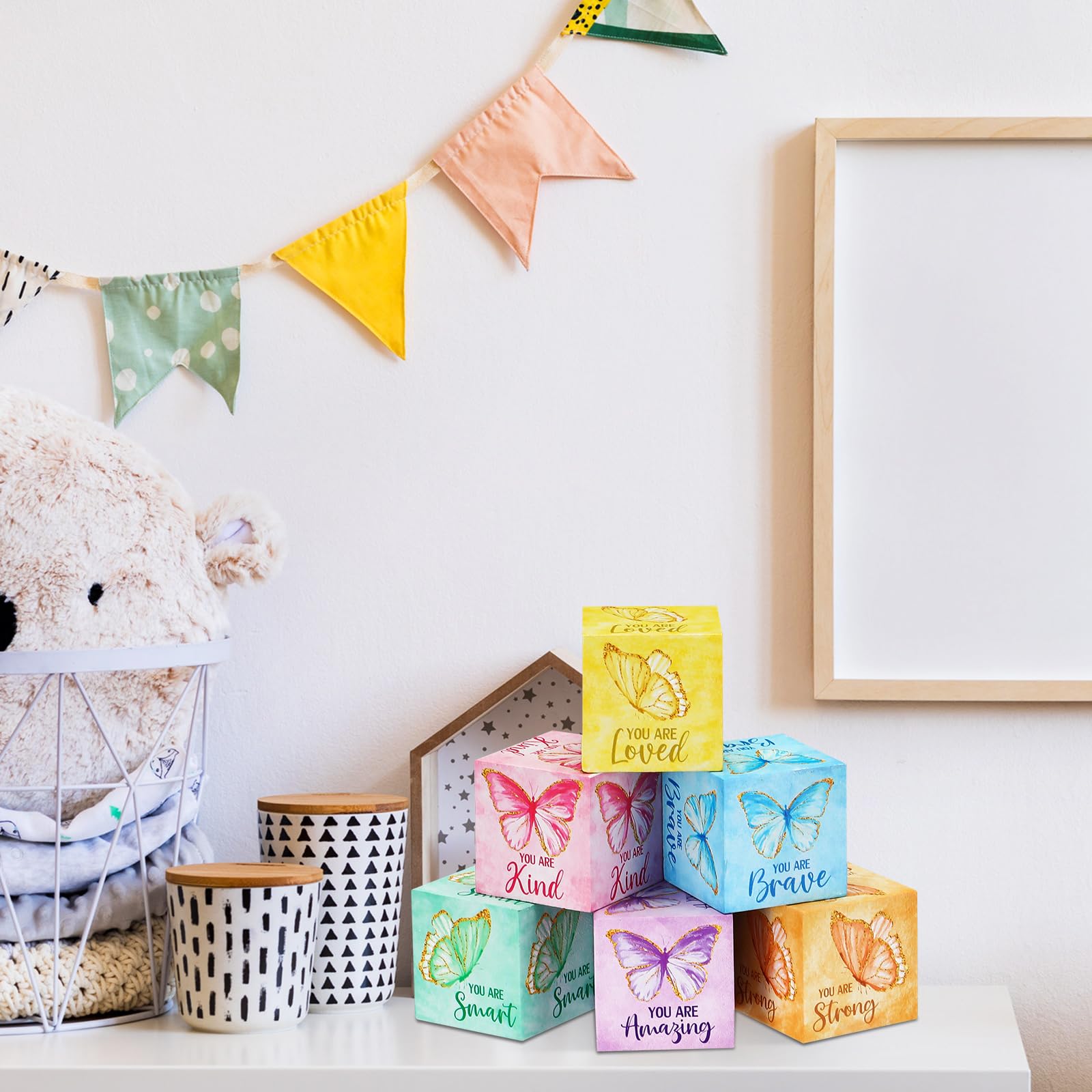 Vertintong baby shower blocks decor suitable for event styling and photo props.