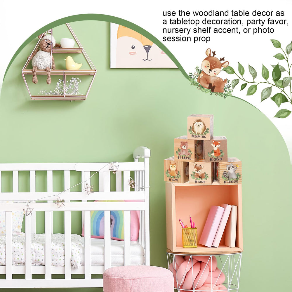Vertintong woodland block bear for durable nursery display