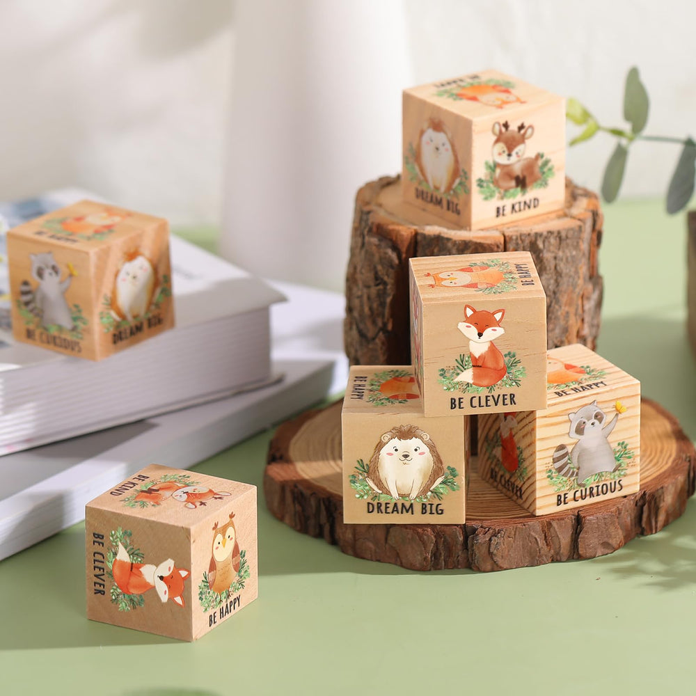 Vertintong woodland block deer for compact forest-themed decor