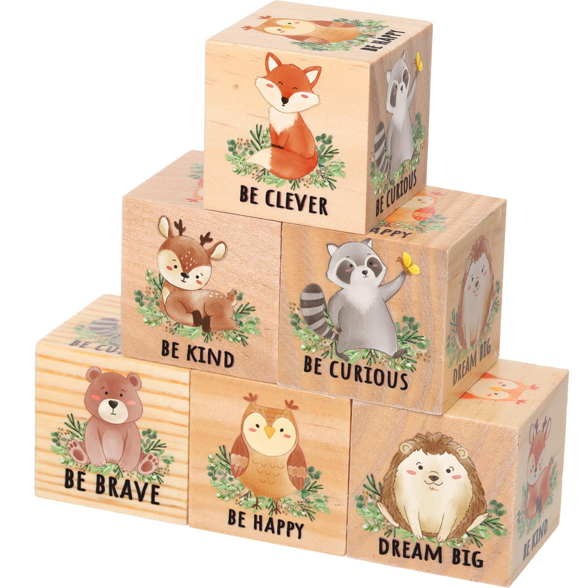Vertintong woodland block owl for calming nursery decor and display