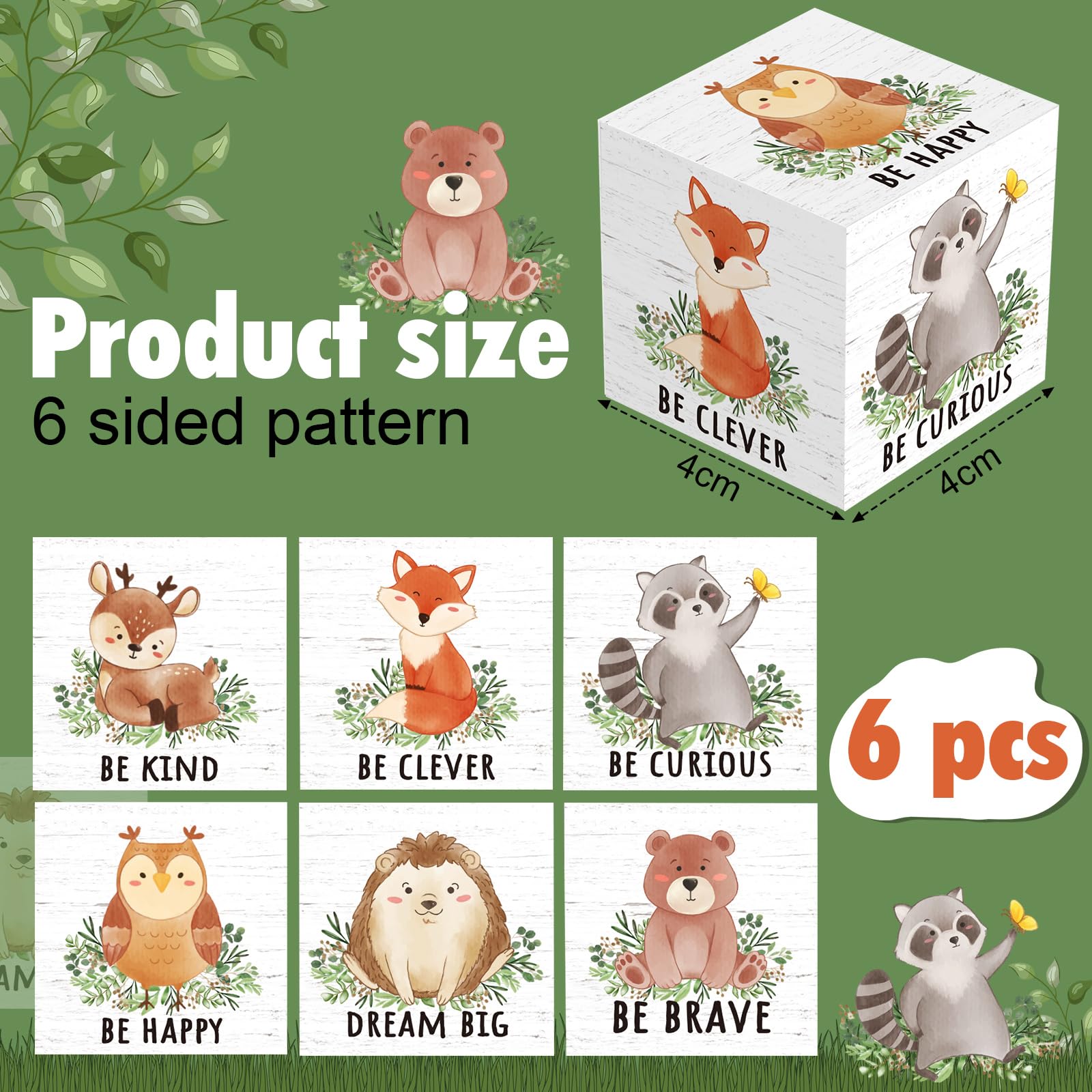 Vertintong woodland blocks raccoon shown as a charming table centerpiece