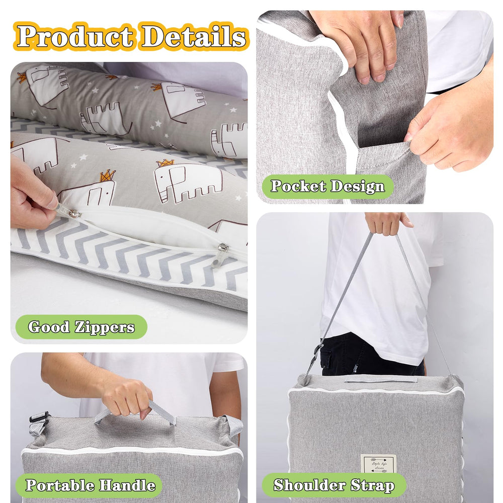 VerveBaby portable-infant-nest floor-use demonstrates flexible setup for playtime and tummy time.