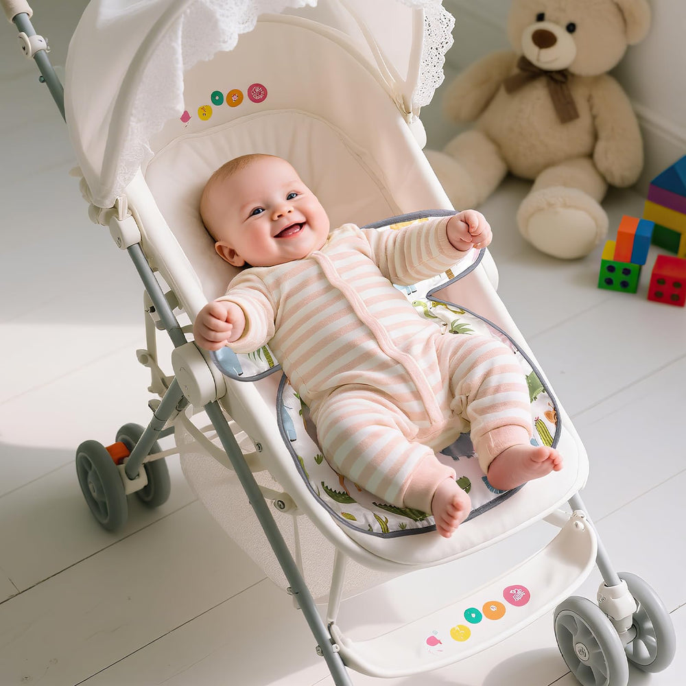 VerveBaby car seat protector side view highlights deep walls for spill containment.