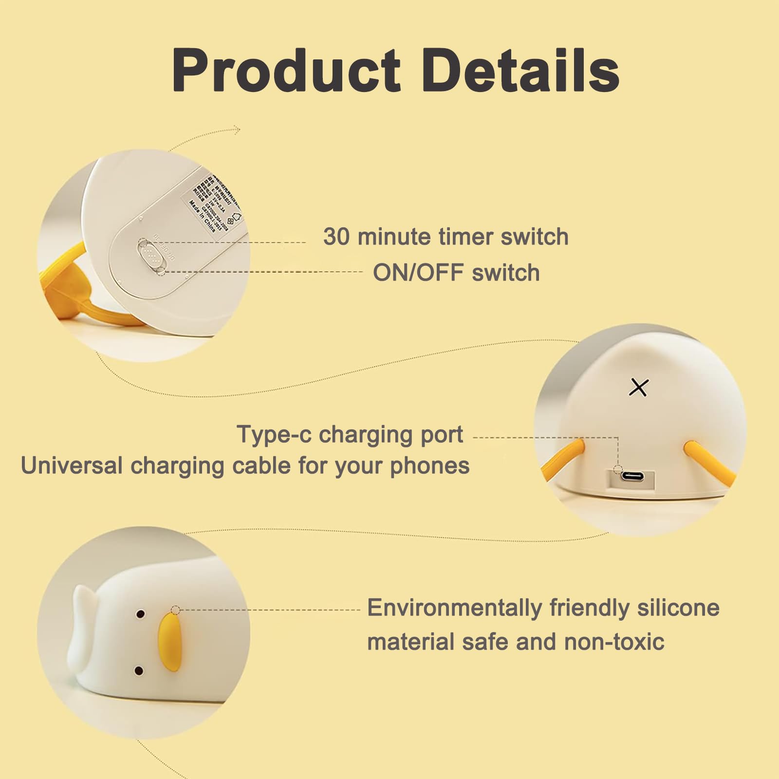 Veryrich duck night light as décor for camping and office spaces