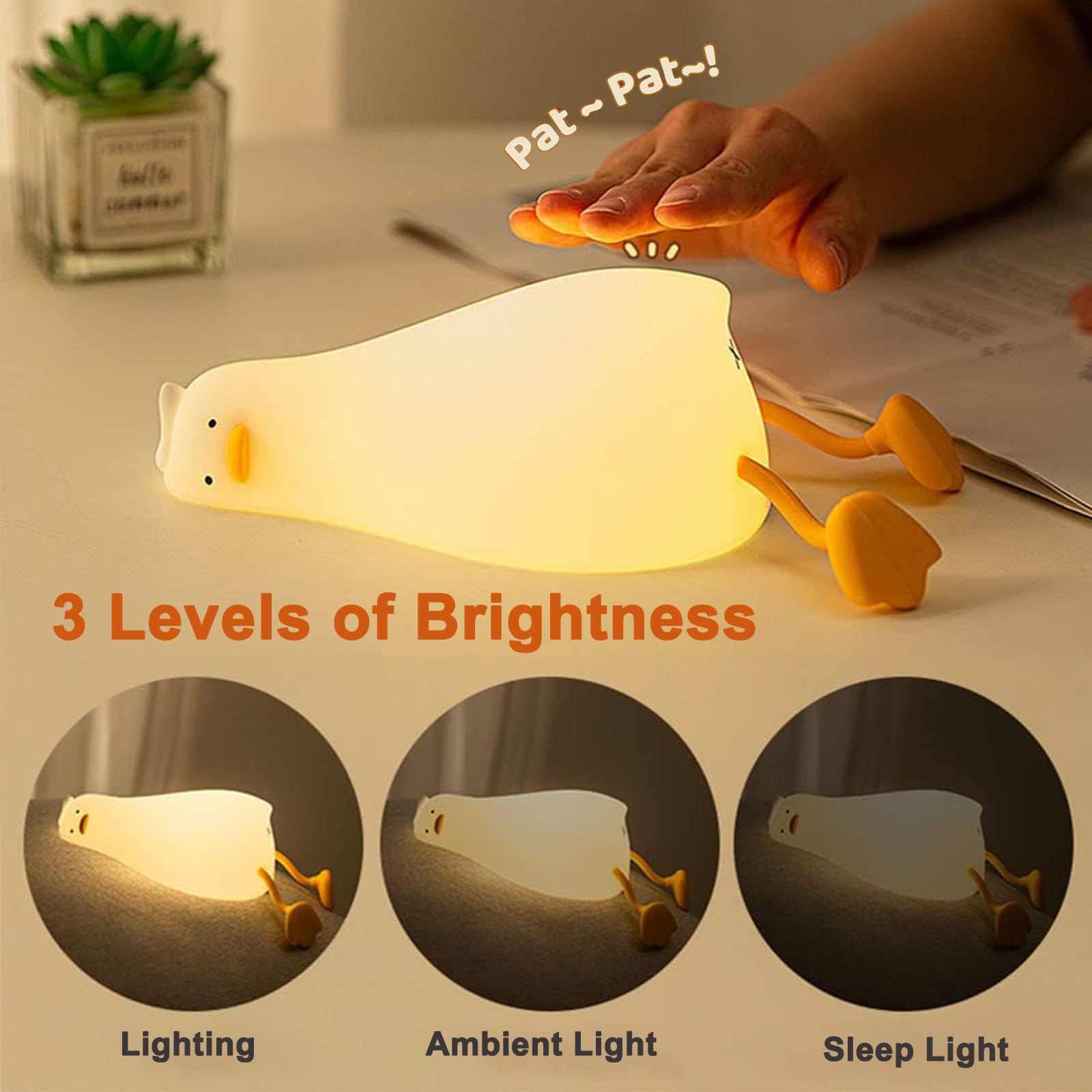 Veryrich duck night light dimmable brightness for sleep or reading