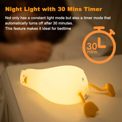 Veryrich silicone duck night light with soft-shell design