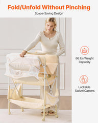 VEVOR Baby Changing Table 2-fabric-drawers storage keeps diapers within reach