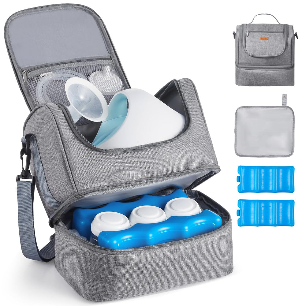 VEVOR breast pump bag front view highlights portable design for travel-ready pumping