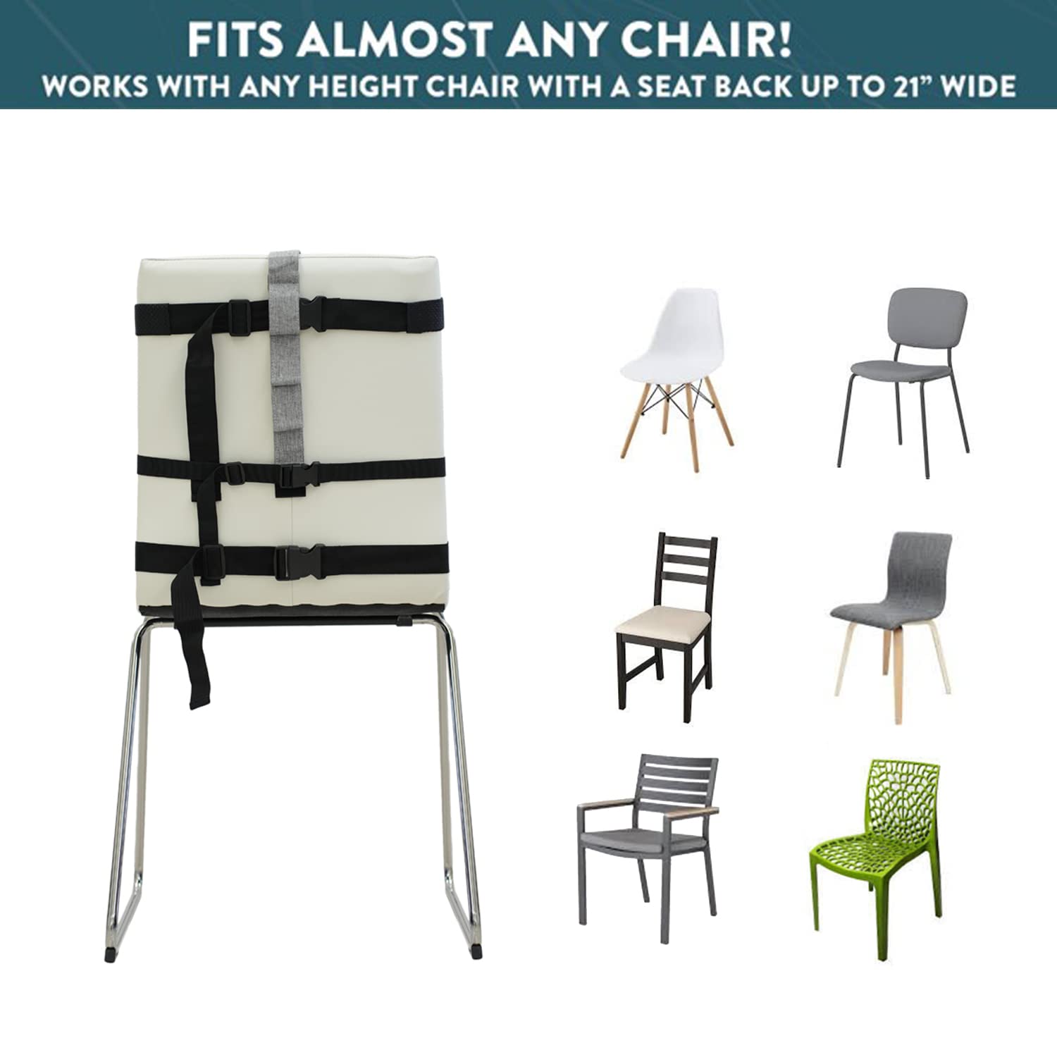 Vevoza Compact Travel High Chair ready for travel, airplane-friendly and space-saving.