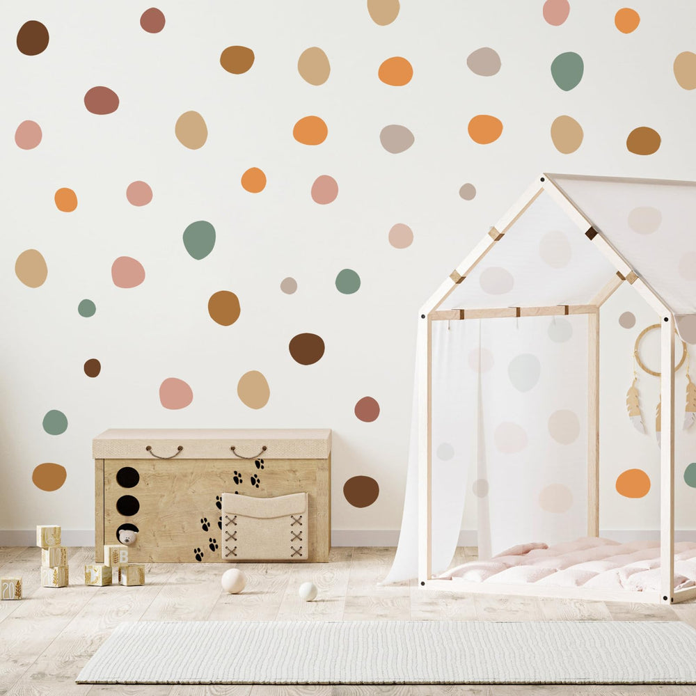 Vgaruint irregular polka dots on 12 sheets add playful color to rooms