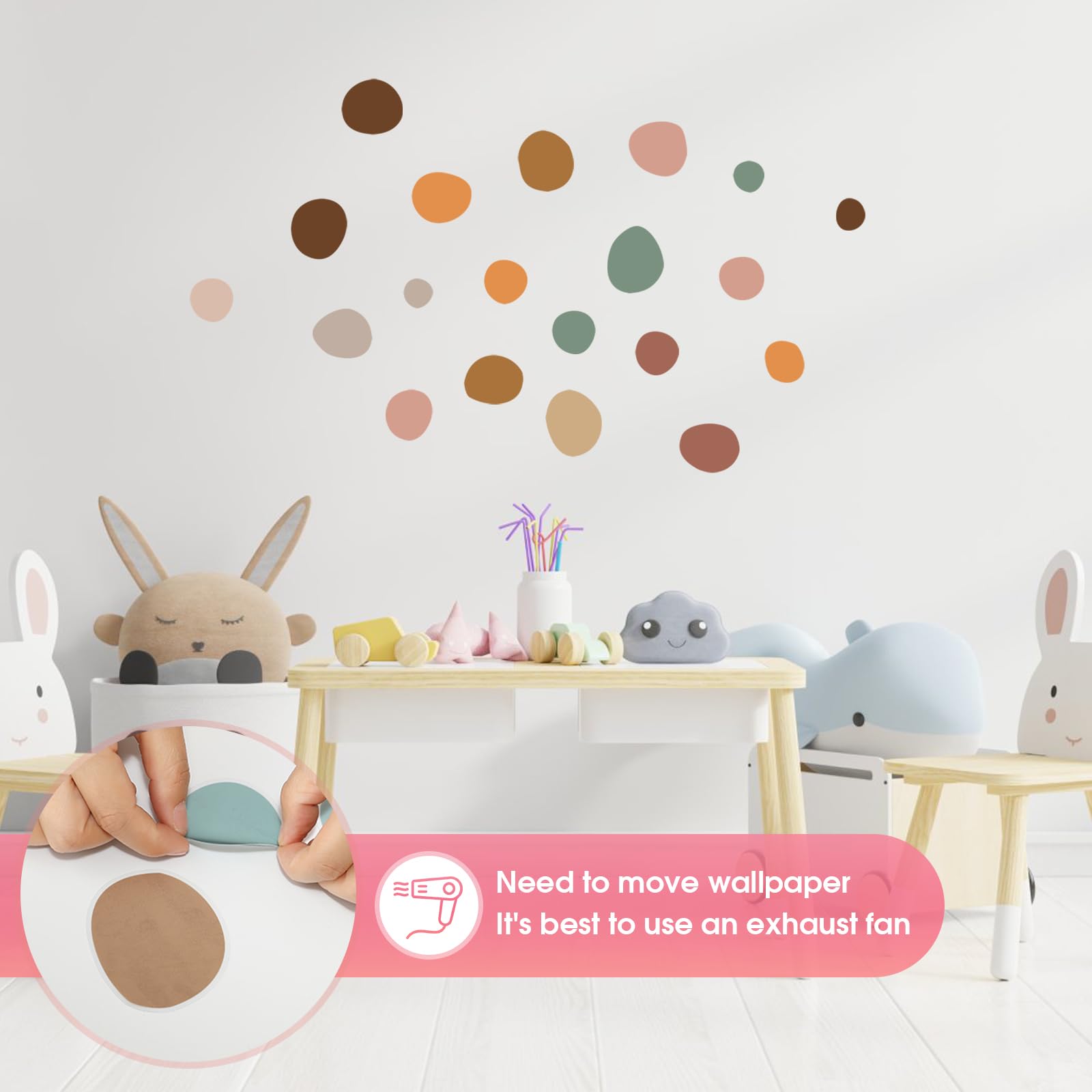 Vgaruint nursery decor polka dots provide soft color accents