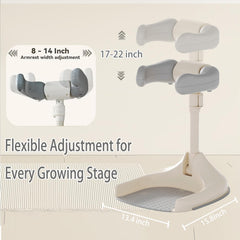 VGIUB anti-slip triangular base keeps toddlers secure during bath time.