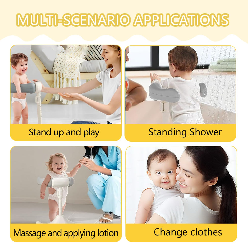 VGIUB shower head holder enables hands-free bathing for safer, efficient cleaning.