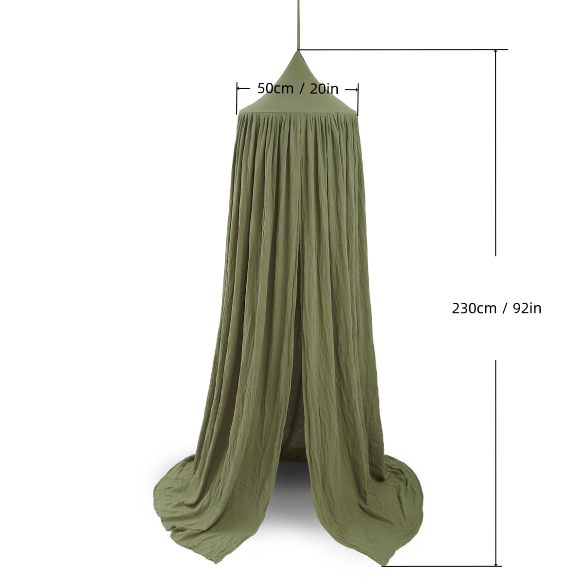 Vhaso cotton kids bed canopy pastel green complements nursery decor while blocking light.