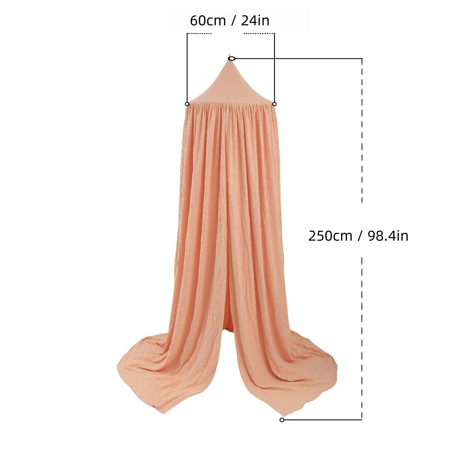 Vhaso pastel pink canopy brightens nurseries for boys and girls alike.