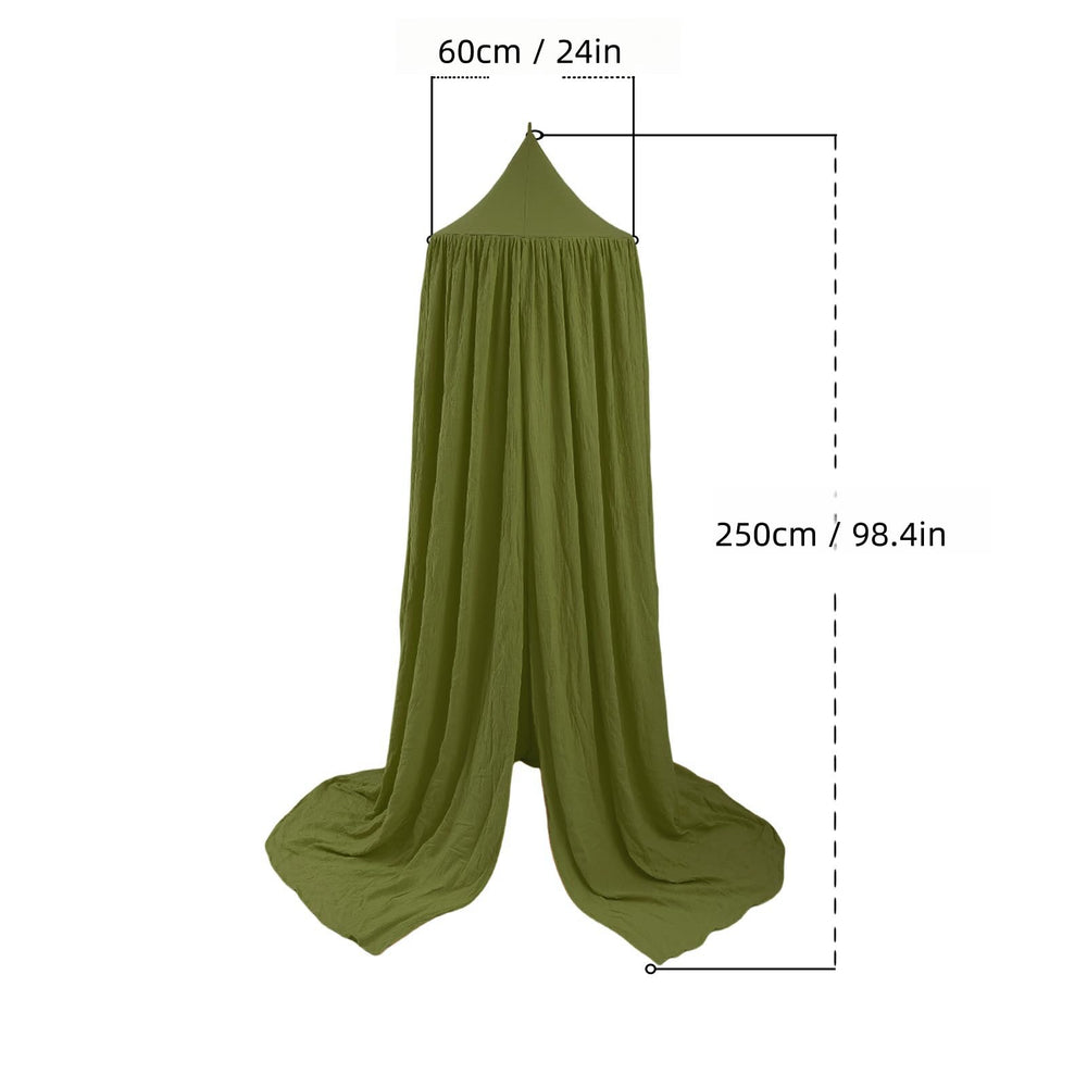 Vhaso easy assembly bed canopy green ships with setup accessories for quick install.
