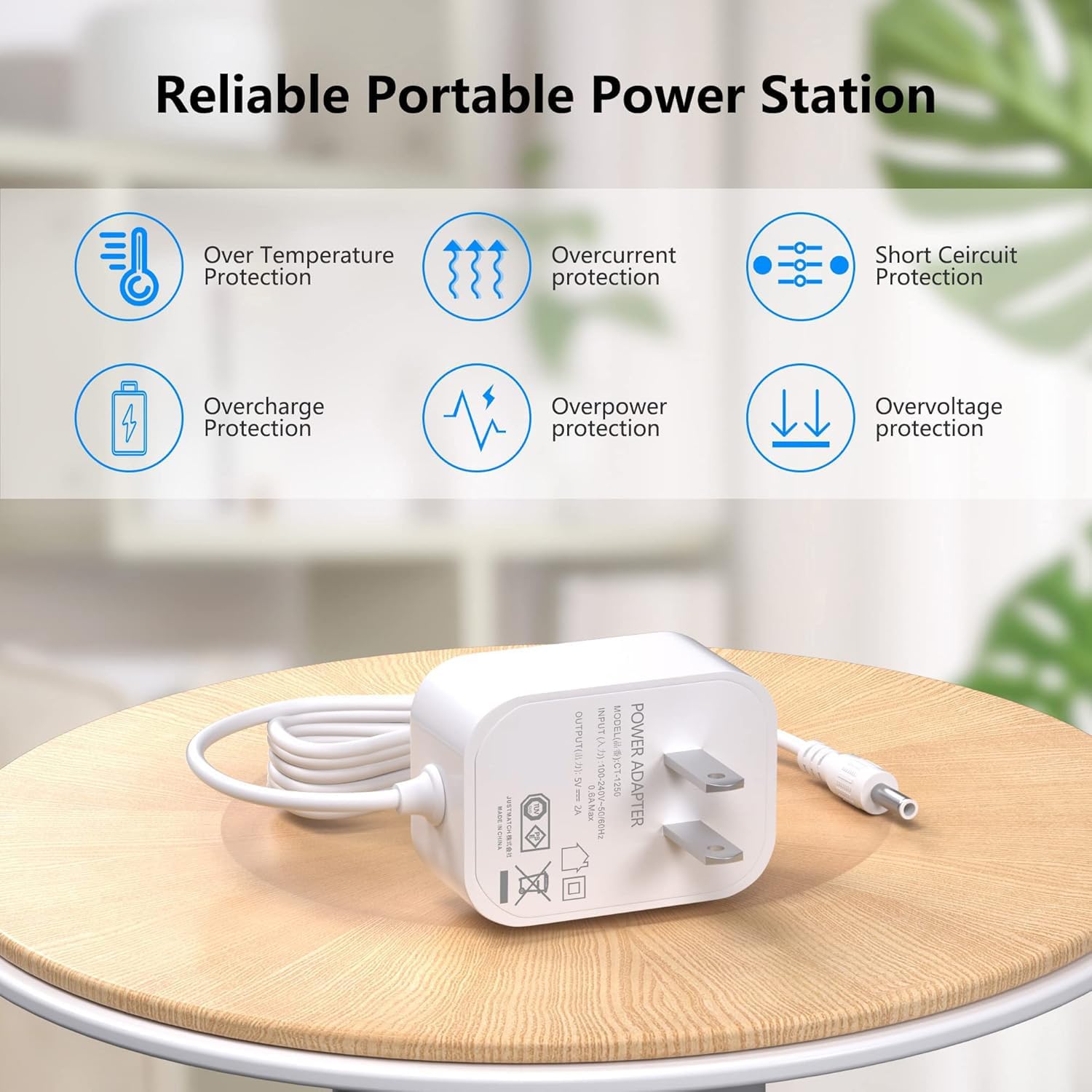VHBW Travel-friendly power cord, compact design for on-the-go Hatch Rest use.