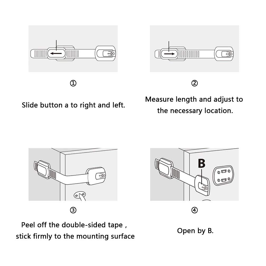 Viaky cabinet lock on a drawer demonstrates effective child-proofing