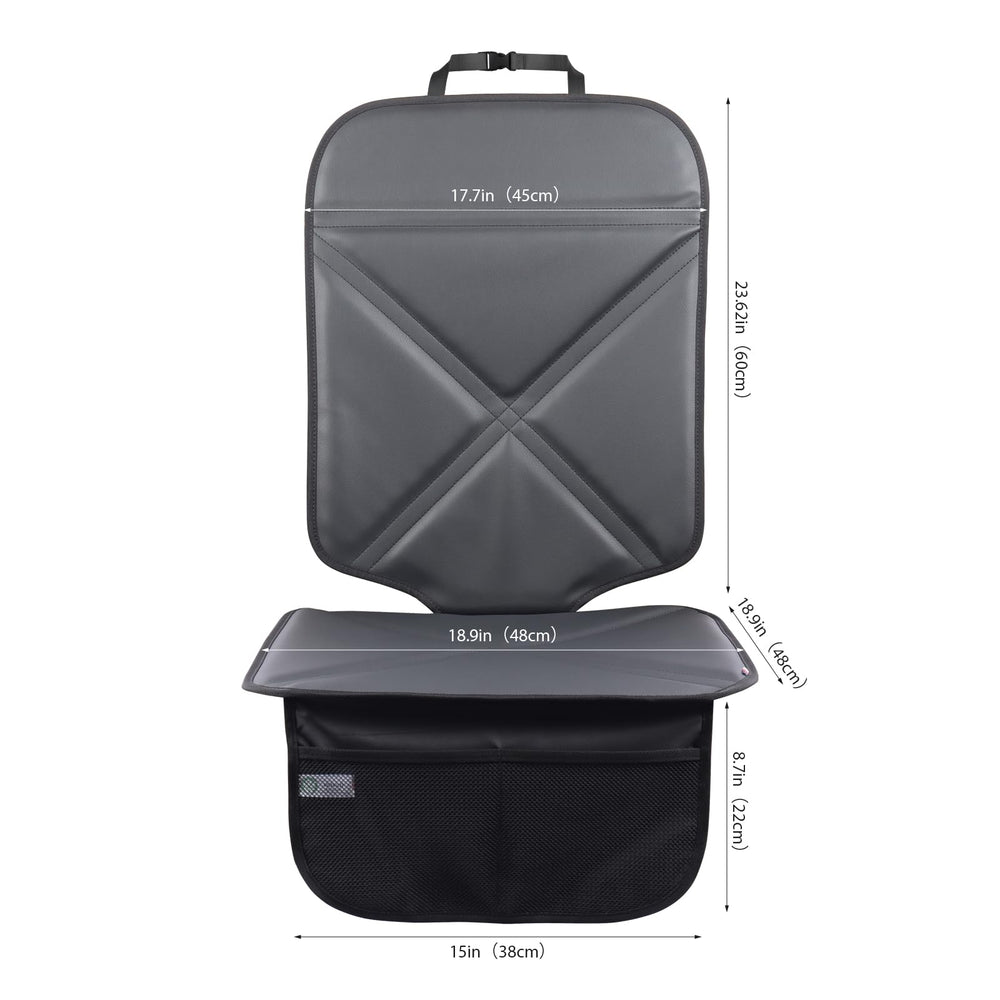 Viaviat car seat protector seat area offers waterproof protection and easy cleanup.