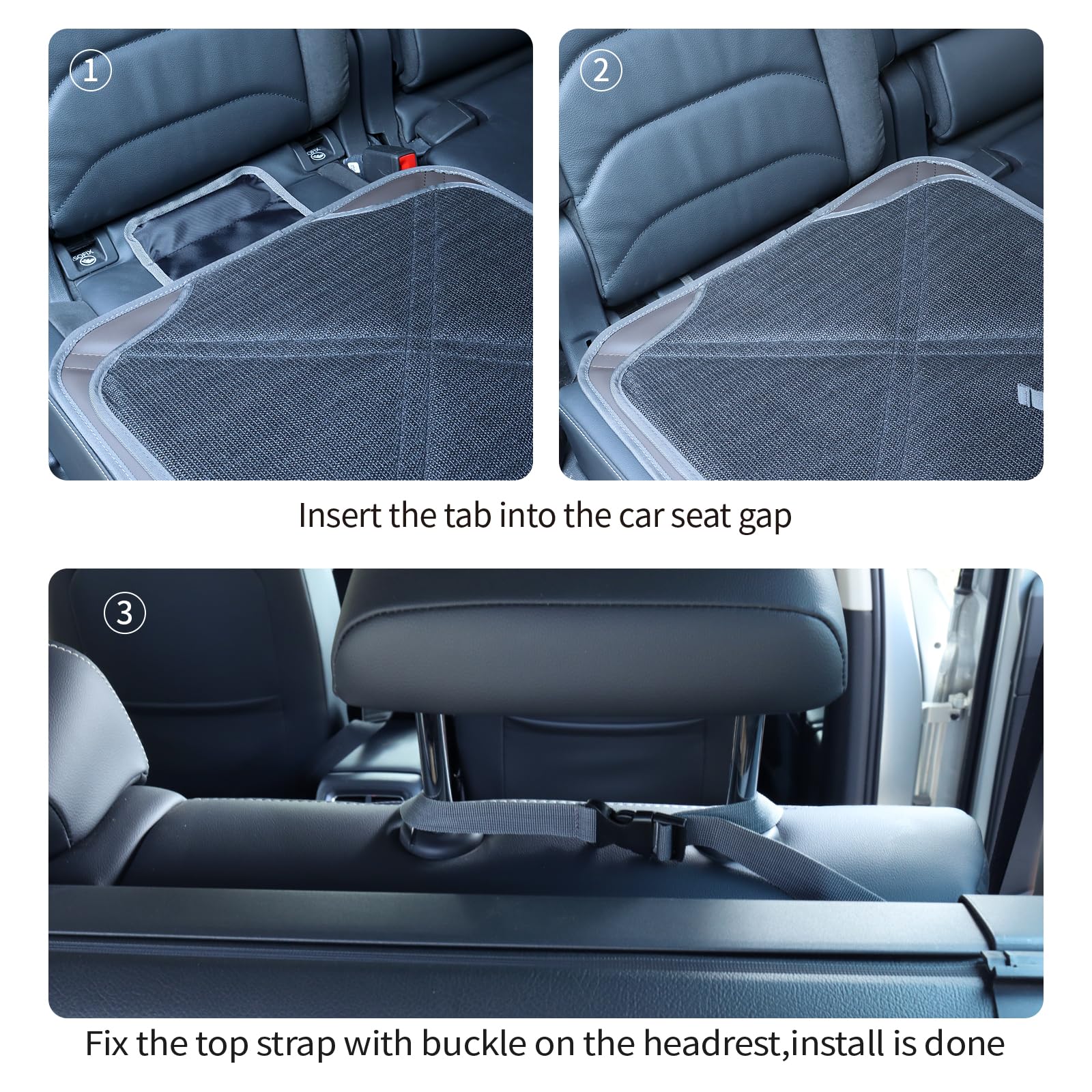 Viaviat clean durable brown seat protector presents easy-clean surface for mess-prone trips