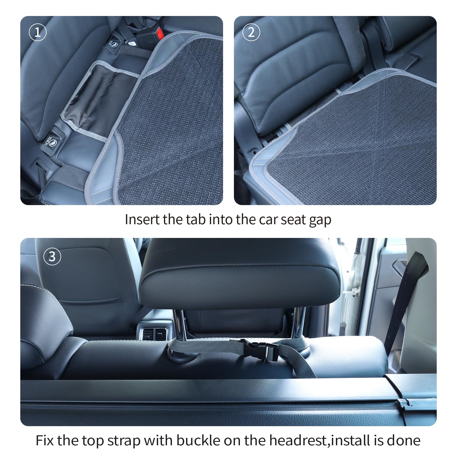 Viaviat easy installation design secures quickly on any seat with headrest