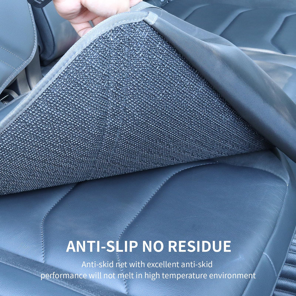 Viaviat non-slip PVC backing resists heat and prevents seat imprint