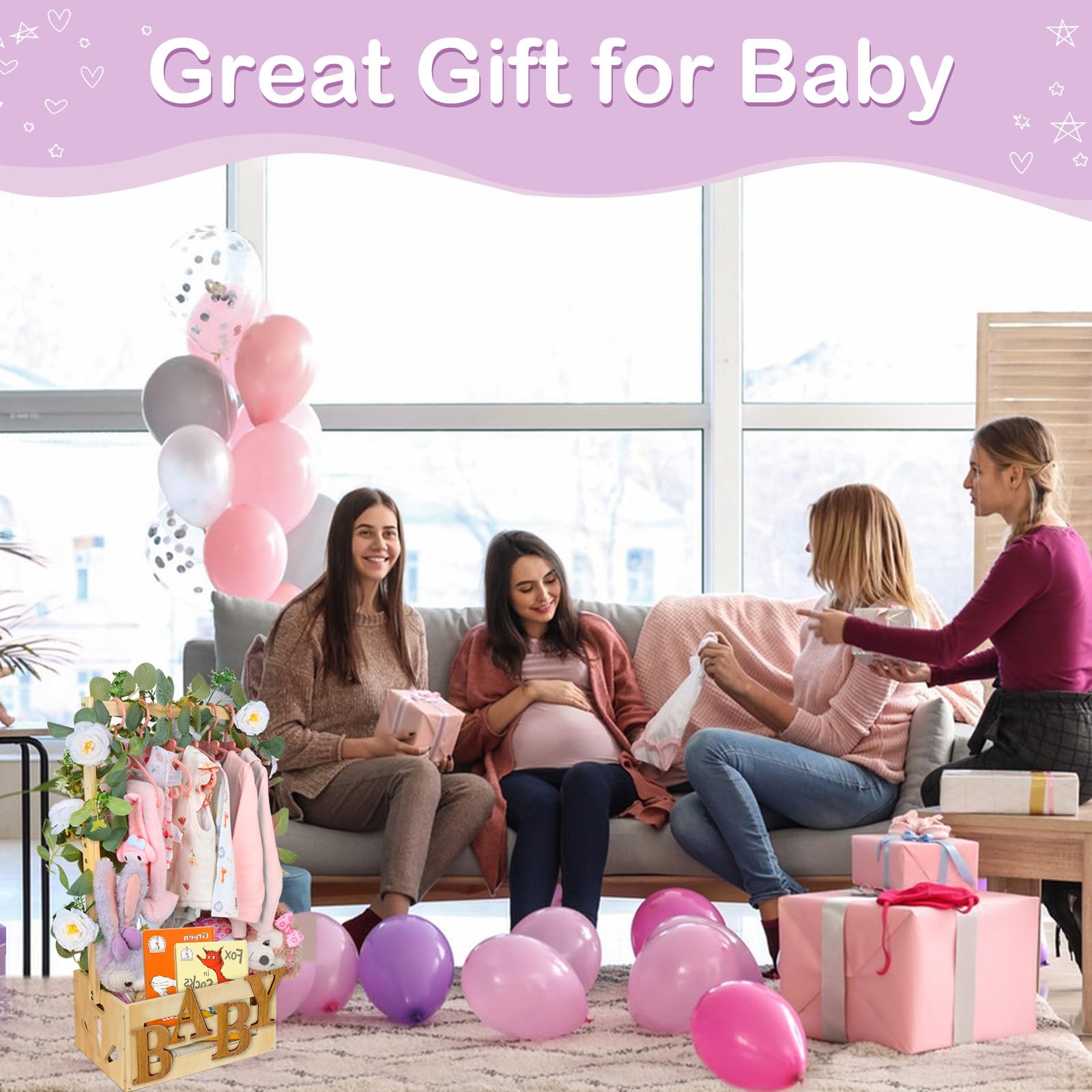 Vibaruta wooden baby shower crate simple-assembly for quick setup