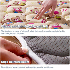 Vibe Bear Baby Play Mat machine-washable for quick cleanup after spills