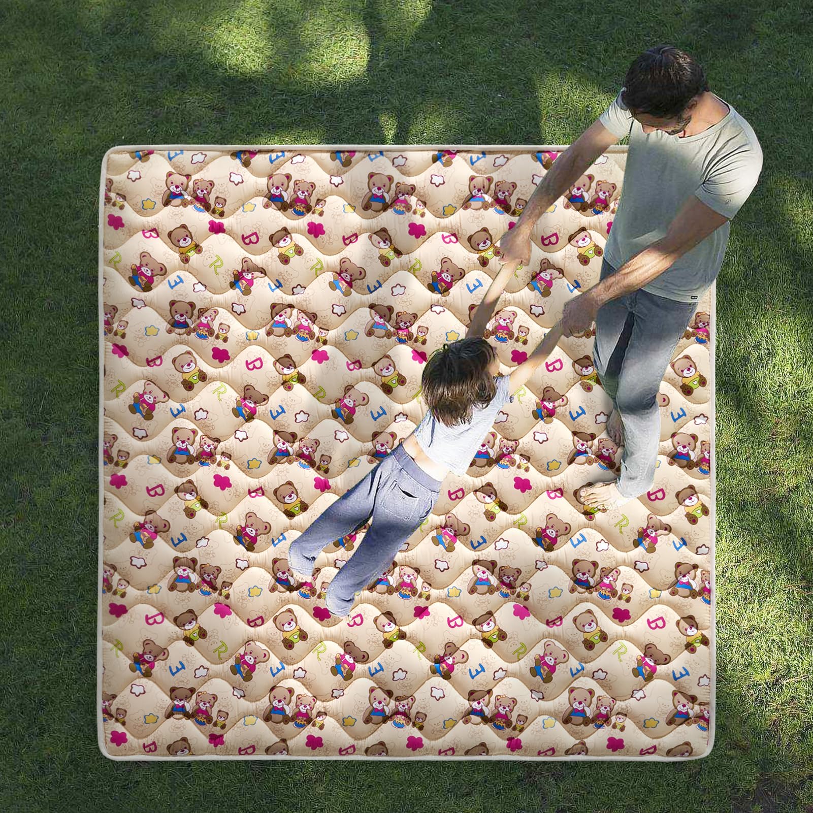 Vibe Bear crawling tummy-time use on a soft, spacious mat