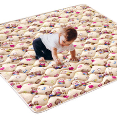 Vibe Bear high-density foam play mat top view shows generous cushioning for safe play