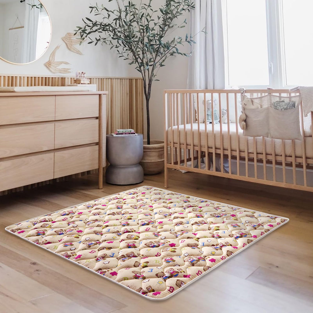 Vibe Bear indoor outdoor use play mat in living room setting