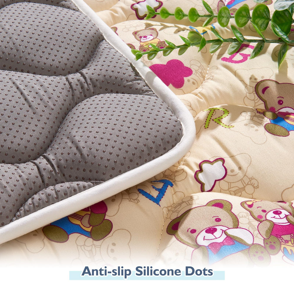 Vibe Bear non-slip backing close-up highlights silicone dots for stable floors