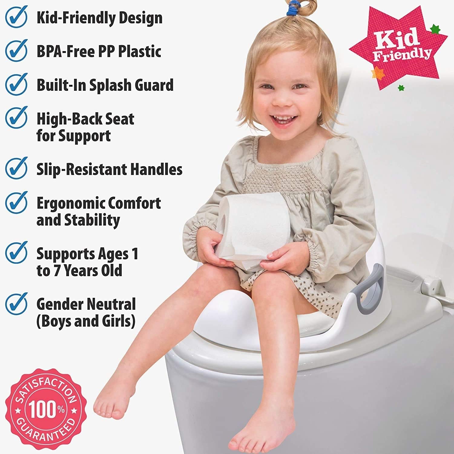 VIBOE potty seat detachable cushion highlights easy cleaning and hygienic comfort.
